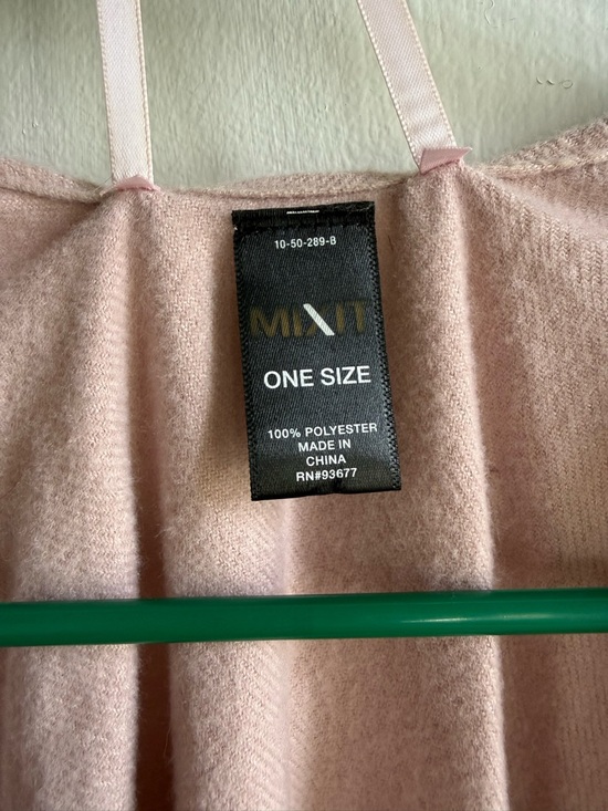 Mixit Blush Pink Fringed Shawl Cape - Picture 3 of 3